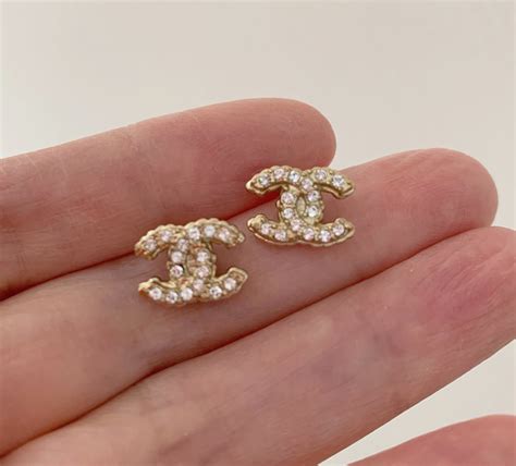 women chanel stud earrings|chanel cc earrings price list.